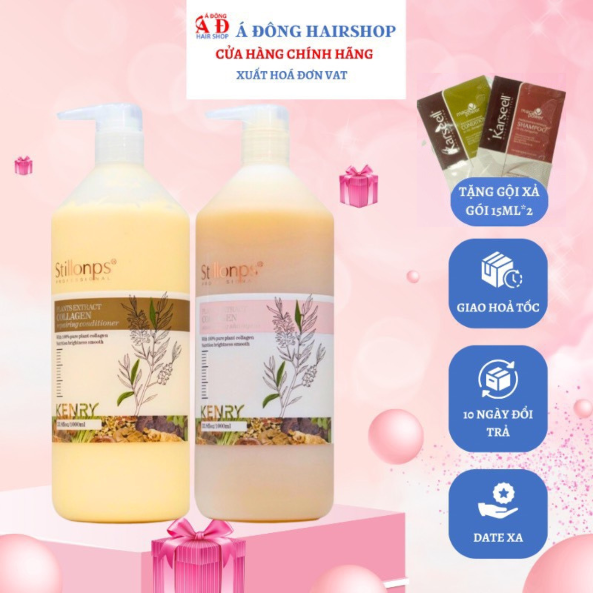 Dầu gội xả dưỡng sinh Stillonps 1000ml, giúp phục hồi, thư giãn da đầu