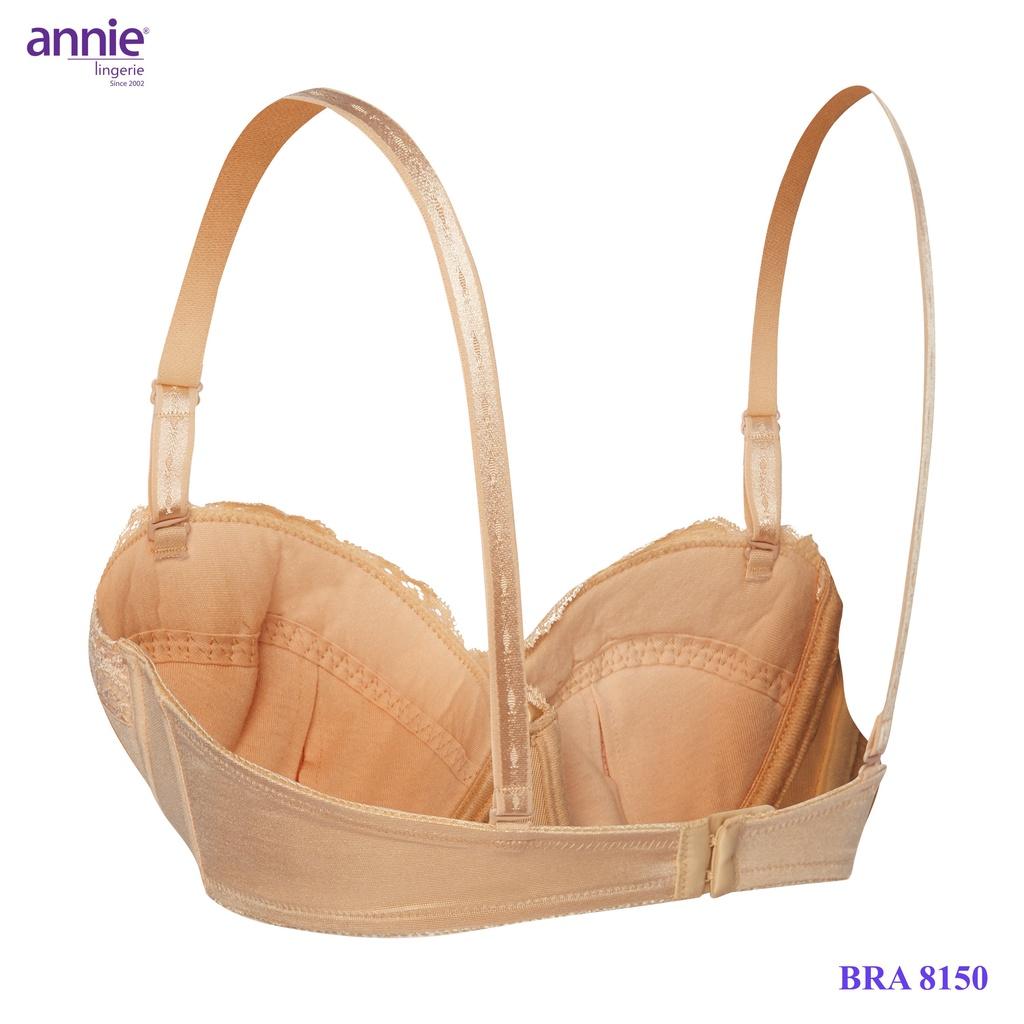 Hình ảnh Áo ngực cúp ngang mút mỏng siêu nhẹ annie BRA8150 phối ren, có chỗ lắp thêm mút nâng ngực gợi cảm, ôm ngực không hở ngực