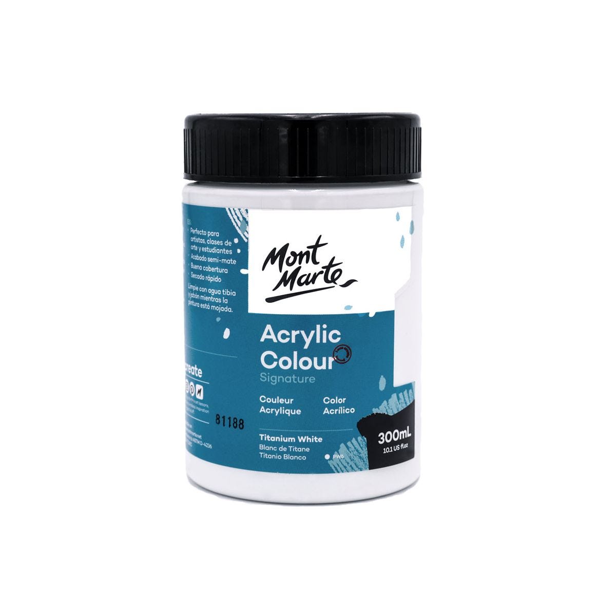 Màu Acrylic Mont Marte Hũ 300ml - Acrylic Colour Paint Signature 300ml (10.1oz)