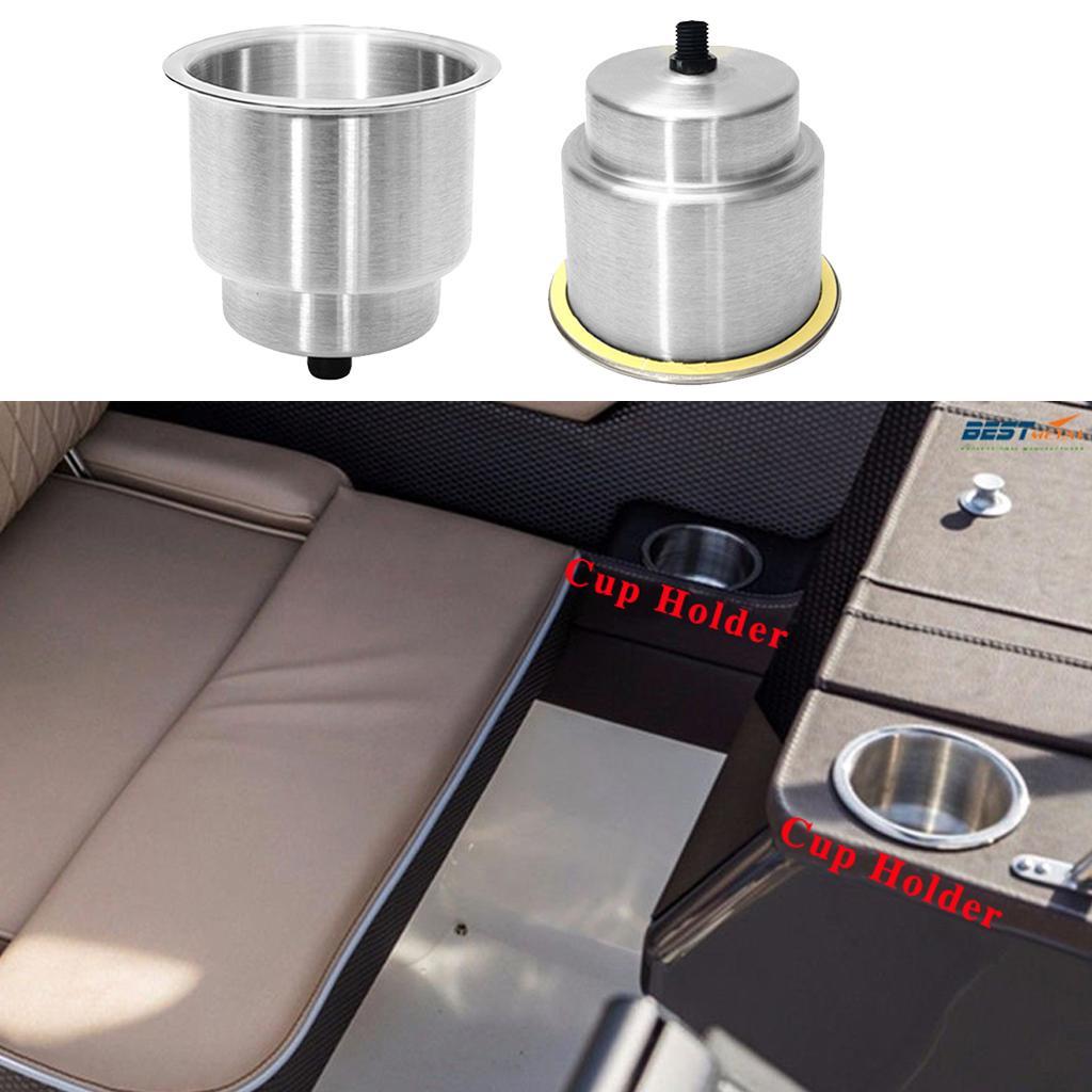 2xStainless Steel Cup Drink Holder Brushed for Marine Boat RV Camper Truck