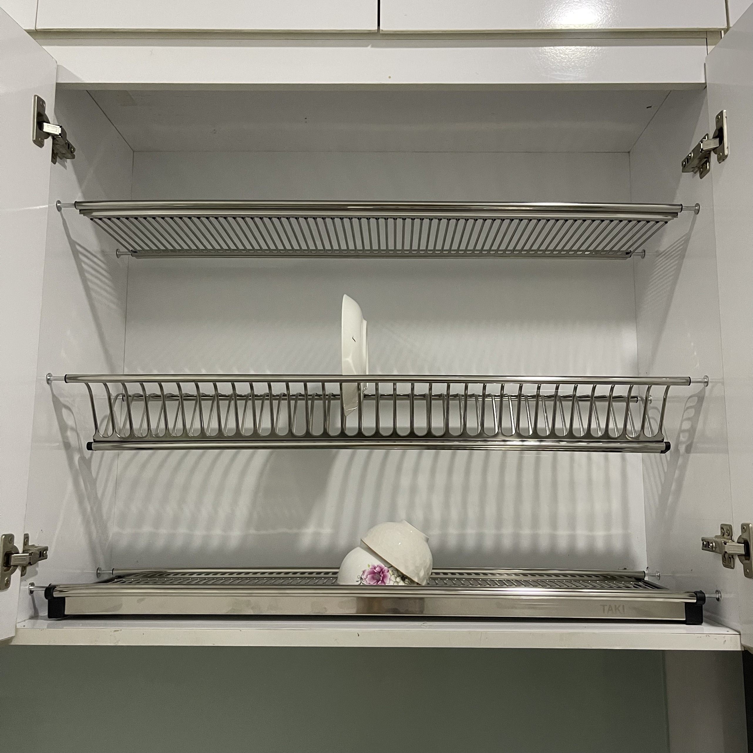 Giá Bát Cố Định, Kệ Chén Cố Định Chữ V Tủ Bếp Trên INOX 304 - Bảo Hành Vĩnh Viễn - Có Thợ Lắp Đặt