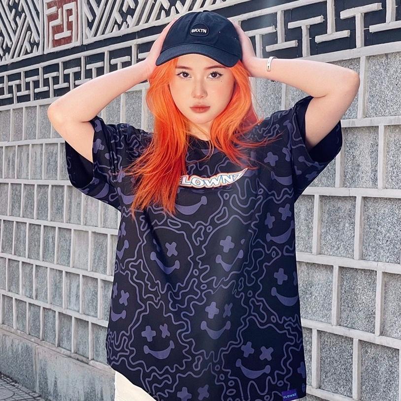 Áo phông nam nữ, T-shirt thun unisex tay lỡ, tee cổ tròn Smile Melting Face form rộng nhiều màu in tràn