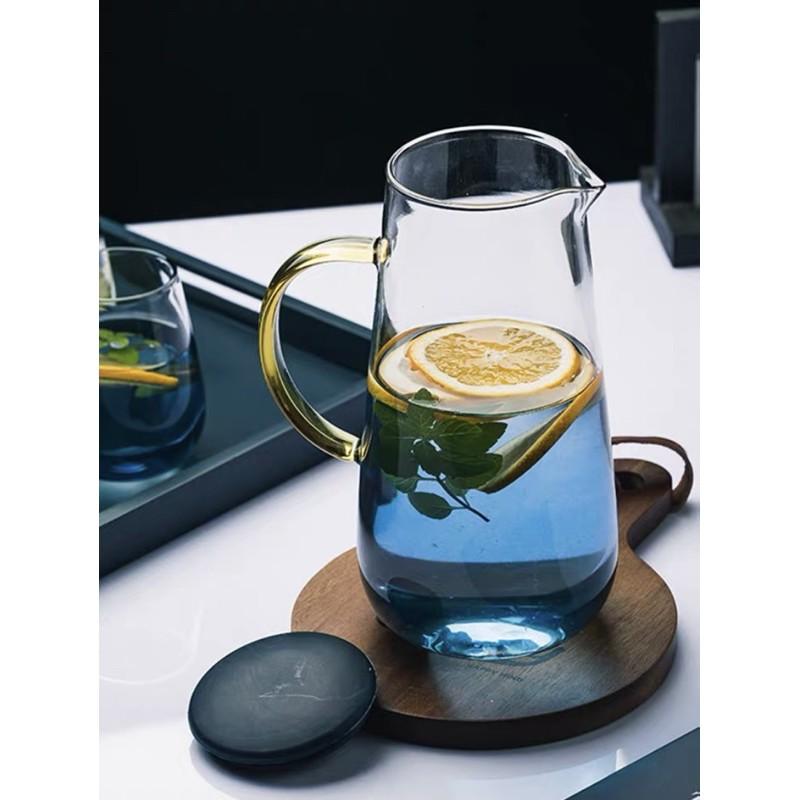 Bộ bình nước thuỷ tinh 1,5L kèm 4 cốc 250ml sang trọng mẫu mới 2021