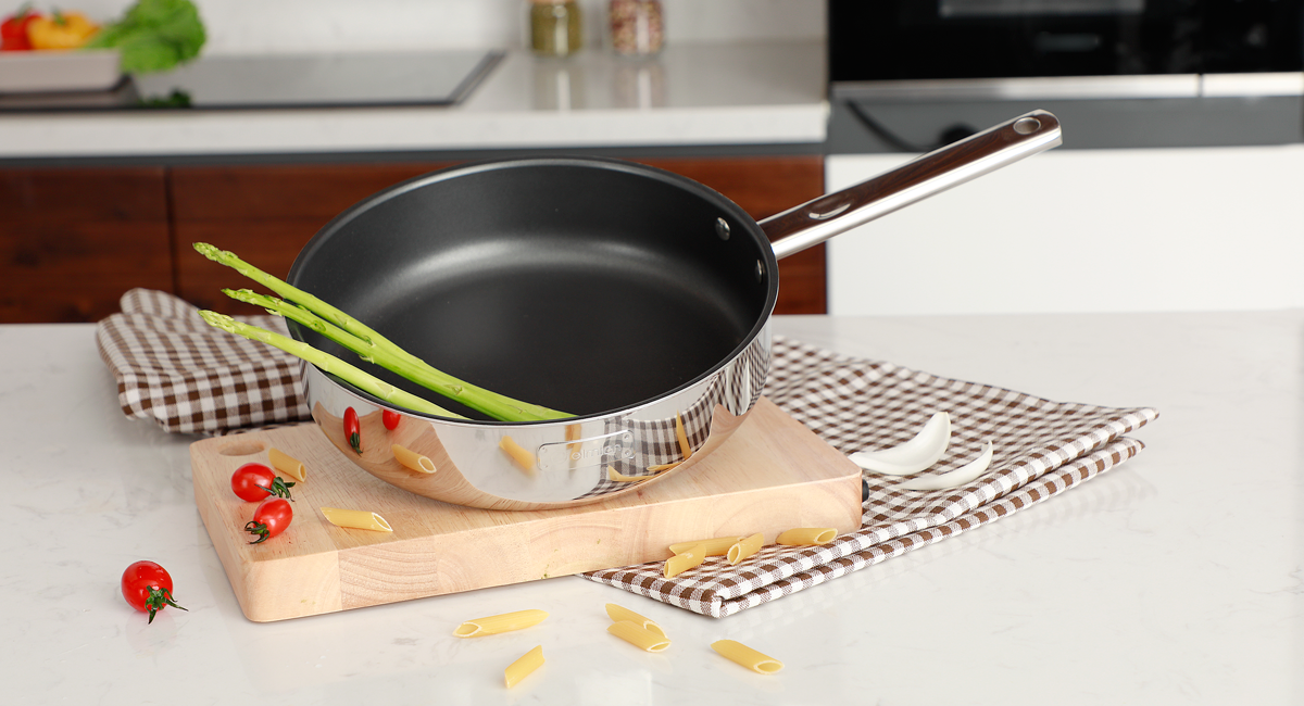 Chảo Inox 2 lớp cao cấp đáy liền Trimax XS EL 3753 size 26cm