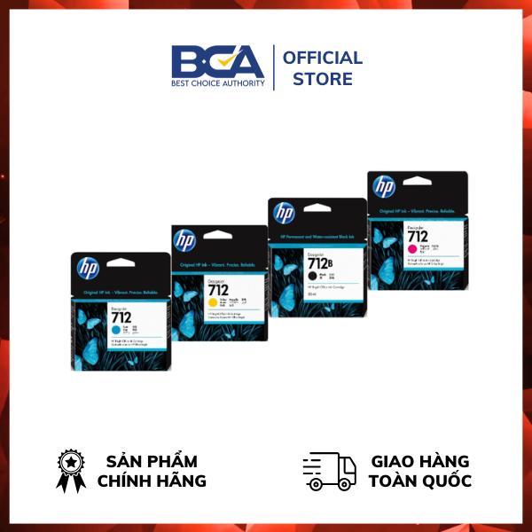 Mực In Phun HP 712 Cyan Ink Cartridge 29ml (3ED67A) - Hàng chính hãng