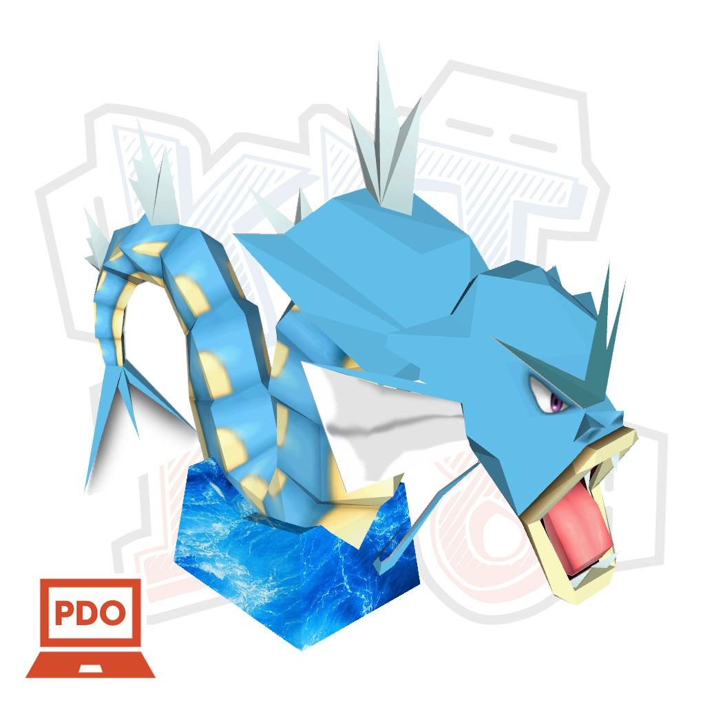 Mô hình giấy Anime Game Pokemon Gyarados