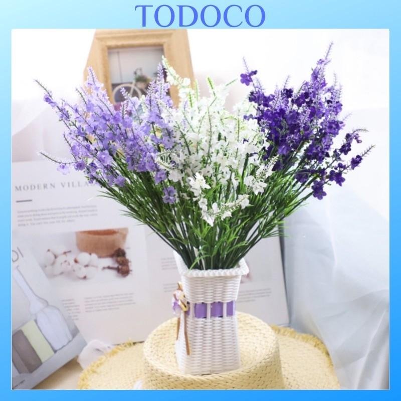 Cành hoa oải hương lavender giả 9 nhánh nhân tạo Hoa giả cao cấp để bàn trang trí phòng khách đẹp H06