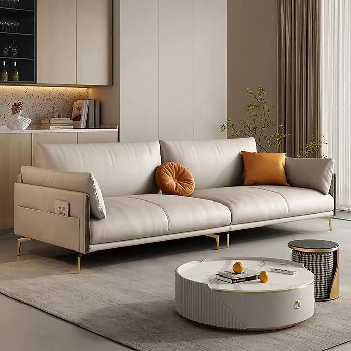 Ghế sofa băng Skiny loại da công nghiệp cao cấp phòng khách