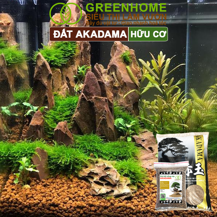 Đất Akadama Greenhome, Giá Thể Bonsai, Kiểng Lá, Sen Đá, Phân Nền Thủy Sinh, Nhiều Dưỡng Chất