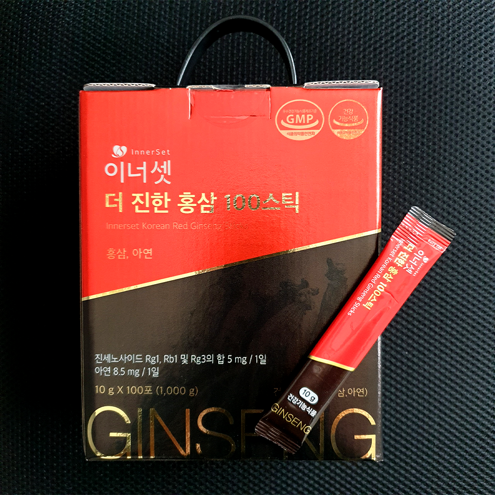 Nước tinh chất hồng sâm 6 năm tuổi Hàn Quốc Innerset - Innerset Korean Red Ginseng Sticks 10g x 100 gói