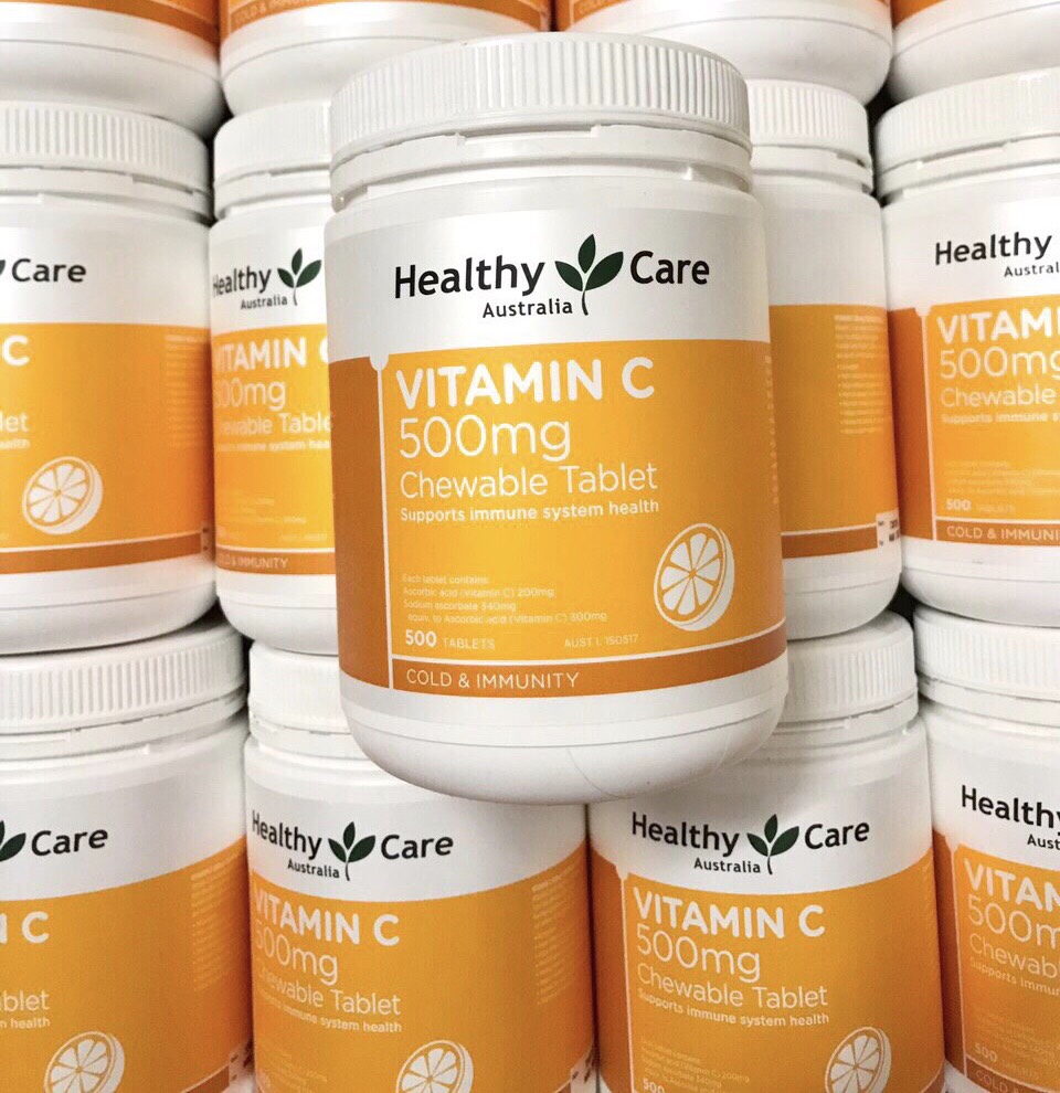 Vitamin C dạng kẹo Úc Healthy Care tăng sức đề kháng, sáng da, tăng sản xuất collagen, nhanh lành bệnh - Massel Official