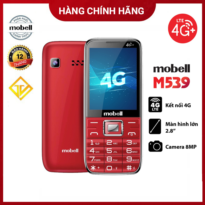 Điện thoại Mobell M539 4G - Màn hình lớn 2.8 inch - Hàng chính hãng