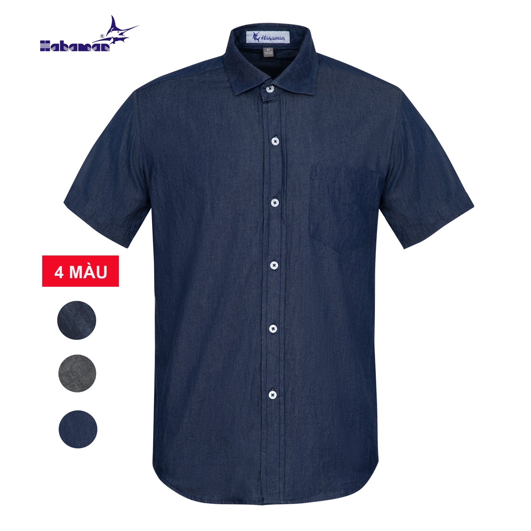 Áo sơ mi nam jean HAHAMAN cao cấp SMJ03003