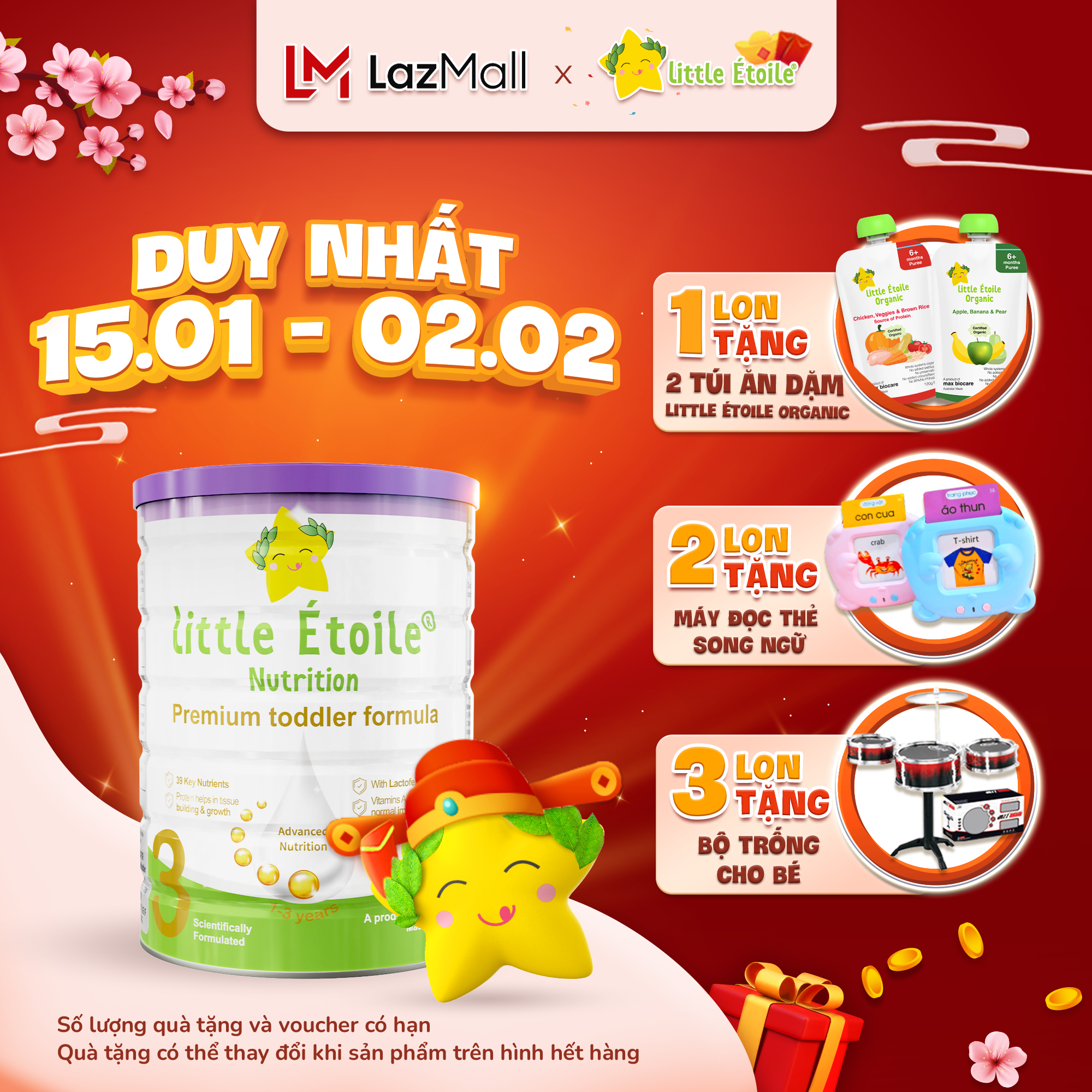 Sữa bột ngôi sao nhỏ Little Étoile số 3  800g