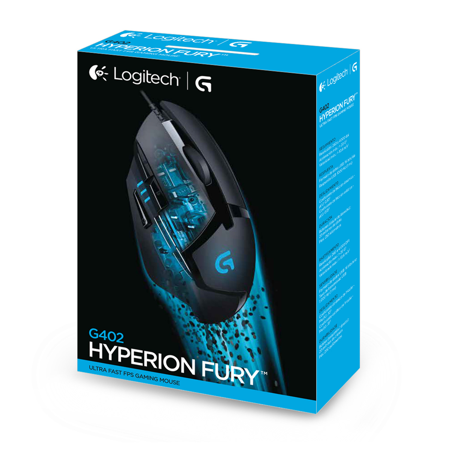 Chuột Chơi Game Có Dây Logitech Hyperion Fury G402 4000DPI LED 8 Phím - Hàng Chính Hãng