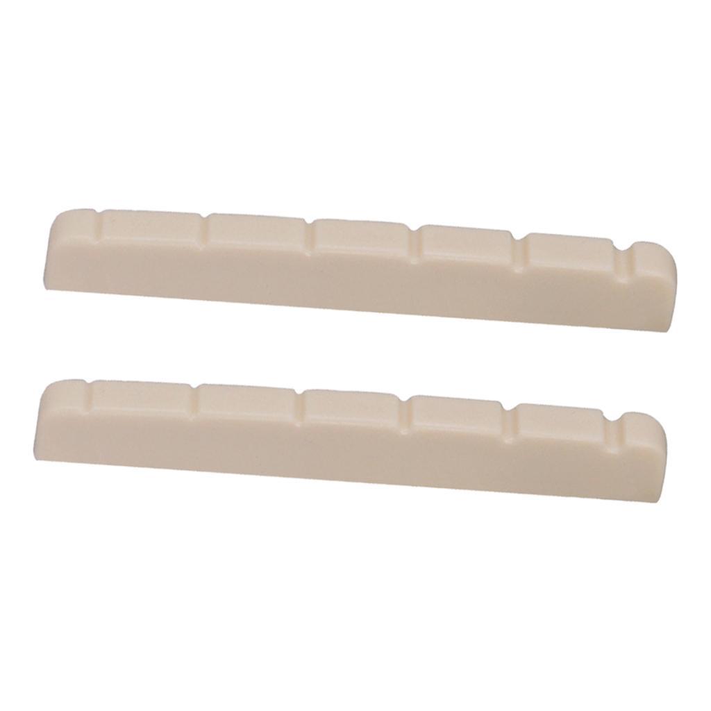 2x 2 Pack 6 String Electric Guitar Nut Slotted for ST TL Style Guitar Replacement