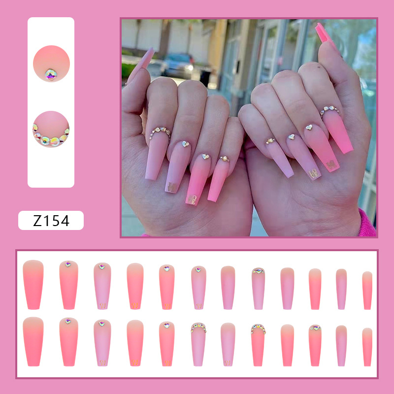 [Hàng Cao Cấp] Bộ 24 móng tay giả đính đá Press On Nails + Tặng 5 món phụ kiện