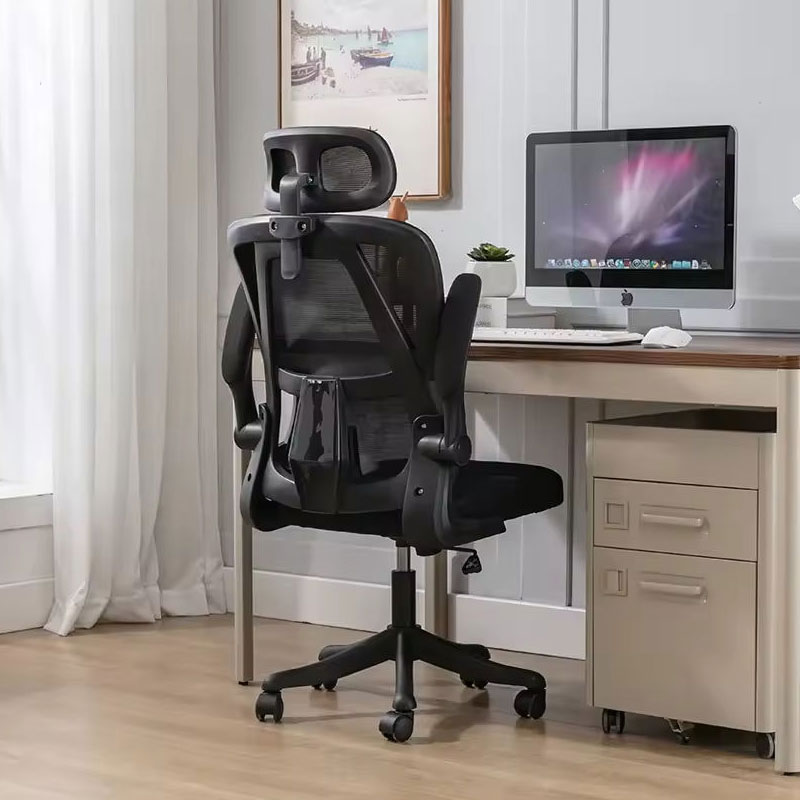 Ghế công thái học có tựa đầu màu đen CM4564-M Nội thất Capta Lưng lưới nệm vải lưới chân nhựa xoay nâng hạ gật gù tay điều chỉnh hcm