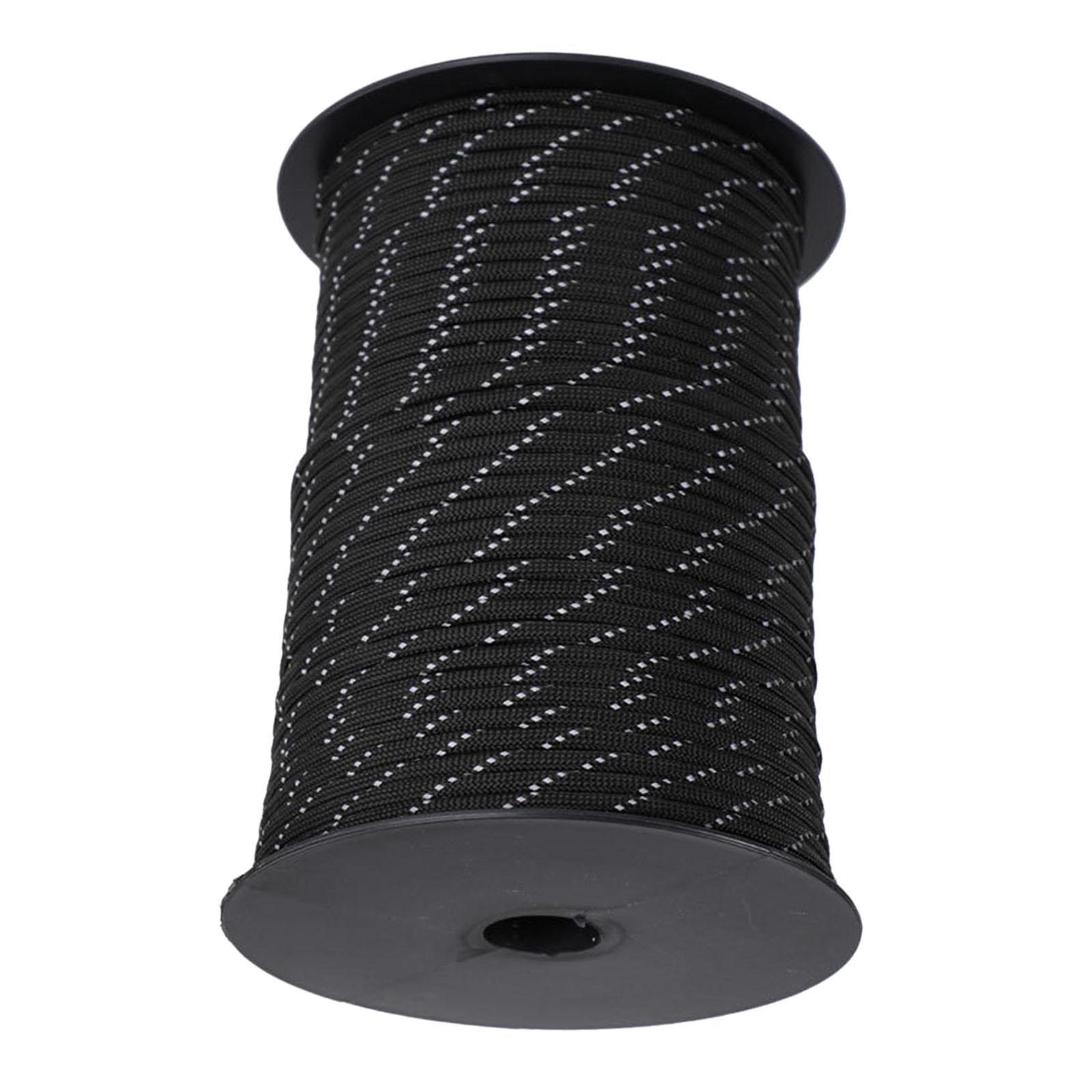 Reflective 550 Paracord Parachute Cord Tent Rope 7 Strands 328 Feet Lanyard Bracelets Guy Lines for Camping Outdoor Hiking Emergency