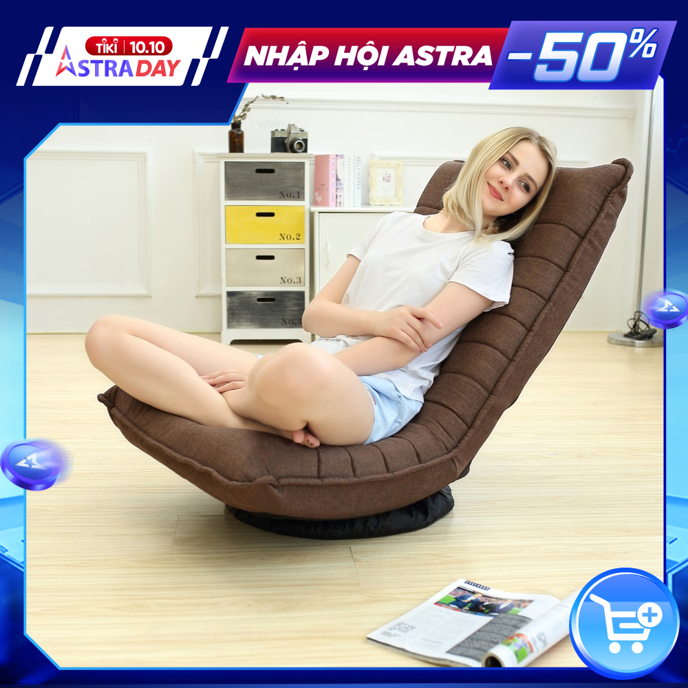 Ghế Xoay Thư Giãn ROYALDECORHN Xoay 360 độ - Ghế Mặt Trăng Có Thể Gập Được Lưng - Nội Thất Phòng Khách, Phòng Ngủ