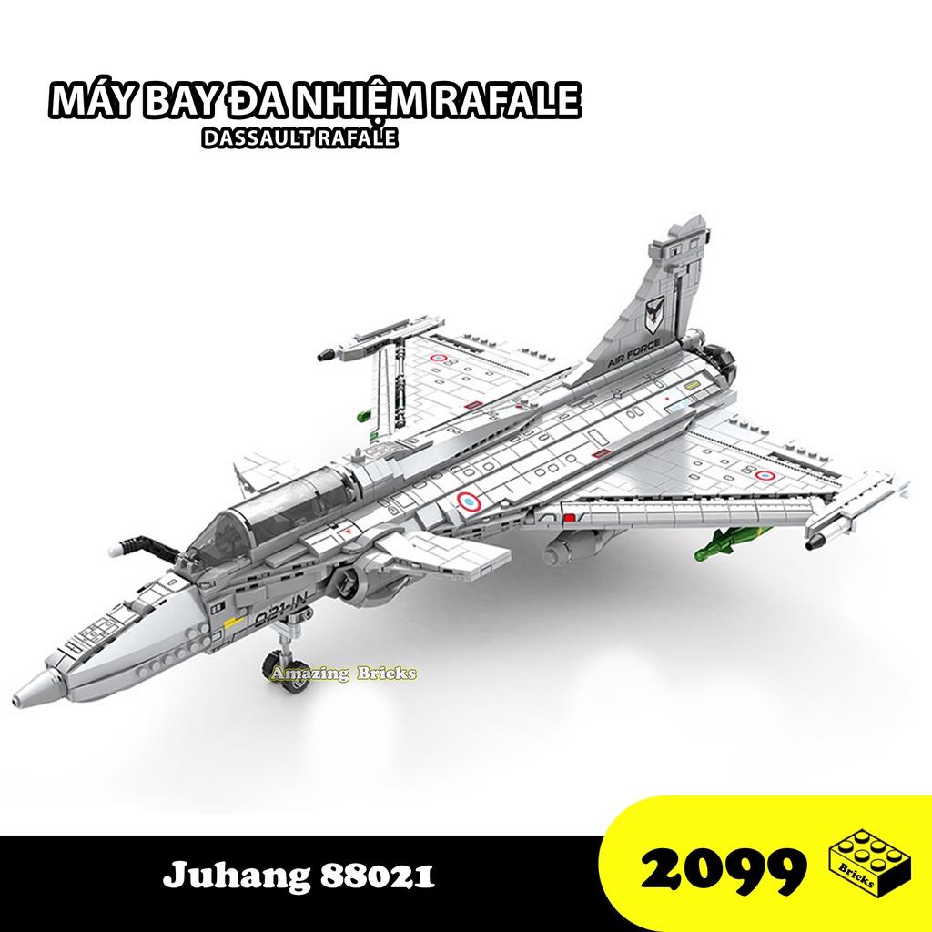 Đồ chơi lắp ráp Máy bay Đa nhiệm Rafale, Juhang 88021 Fighter Craft, Xếp hình thông minh, Mô hình máy bay