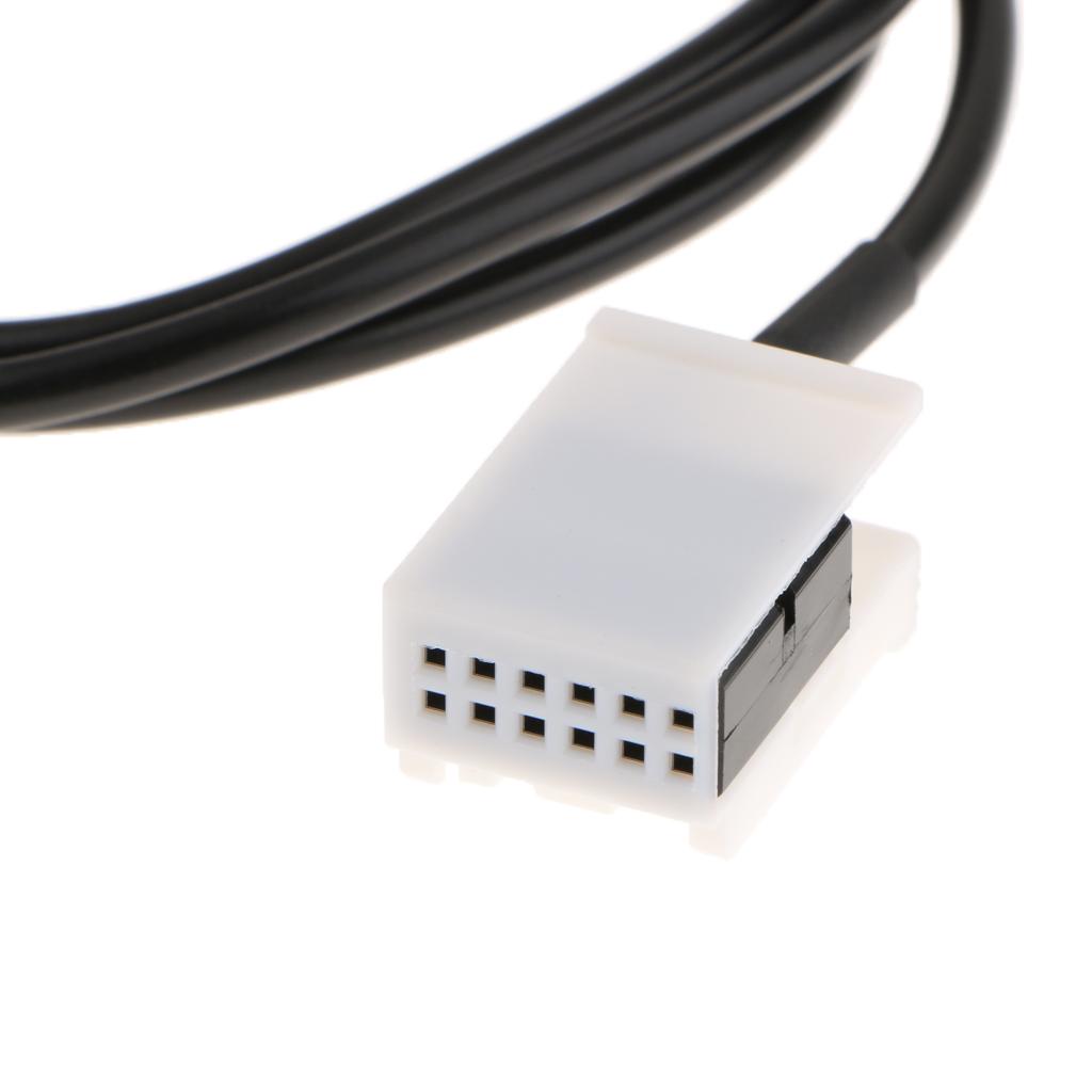 AUX Audio Cable + Switch Socket Black