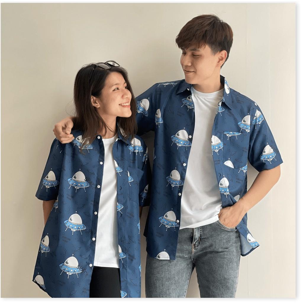 ÁO SƠ MI NAM NỮ,THIẾT KẾ HỌA TIẾT SIÊU NGẦU,CHẤT LIỆU VÃI THOÁNG MÁT LANA FASHION