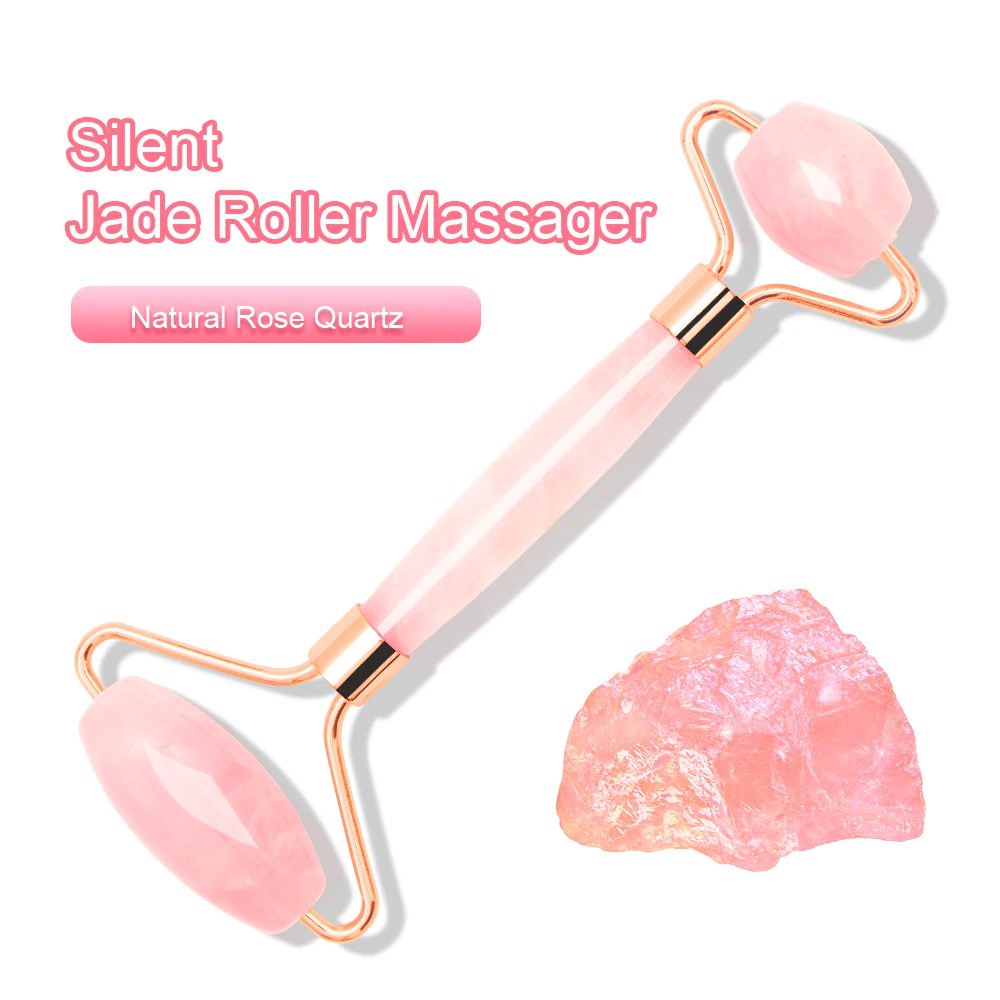 Lăn Massage T/Anh Rose Quartz Hồng trẻ hóa da