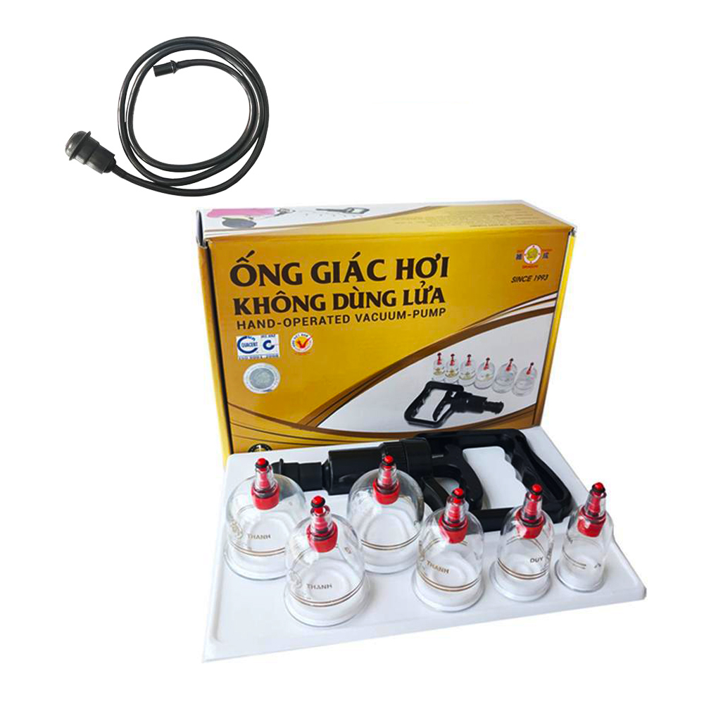 BỘ GIÁC HƠI KHÔNG DÙNG LỬA YGH05 GỒM 6 LY GIÁC TẶNG KÈM GIÂY NỐI TỰ GIÁC