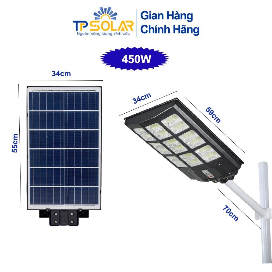 Đèn Đường Liền Thể 3 Mặt Năng Lượng Mặt Trời TP Solar TP-D450N Công Suất 450W Chống Nước IP65, Độ Bền Cao