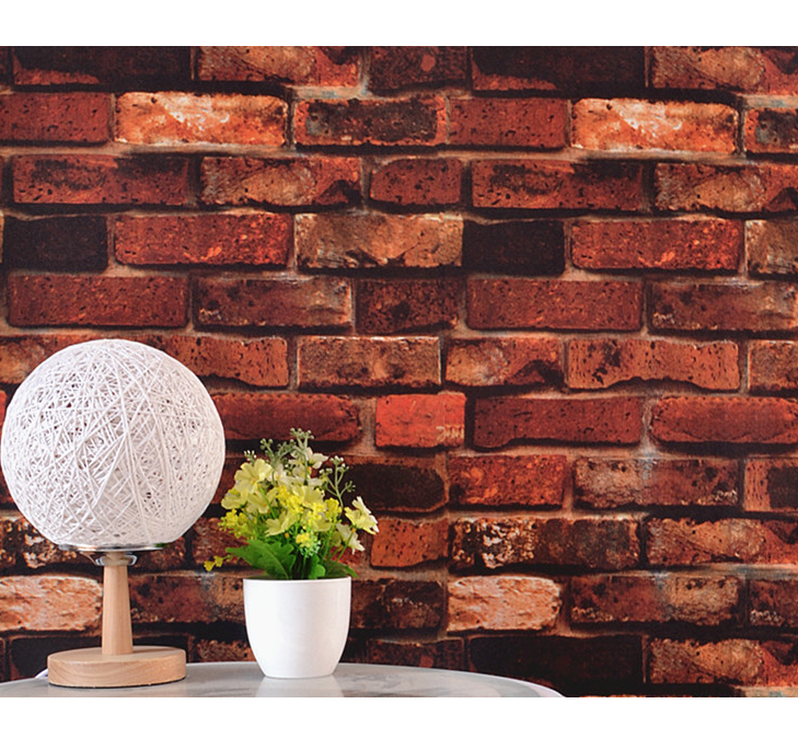 Combo 10 mét giấy dán tường, decal dán tường trang trí nhà cửa GẠCH ĐỎ NHIỀU MÀU khổ 45cm