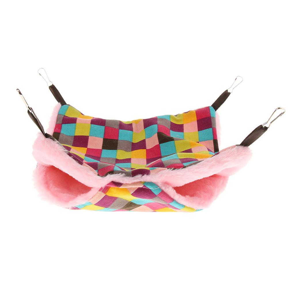Small Pet Hamster Ferret Double Bunkbed Cage Hammock Hanging Bed