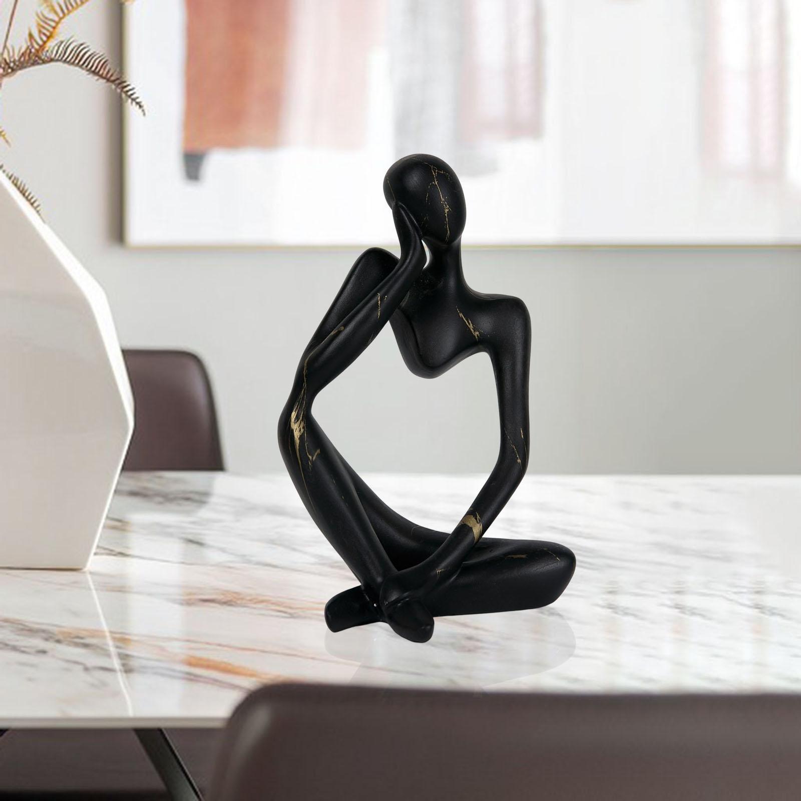 3Pieces Abstract Thinker Statue Resin Figurine Tabletop Decor