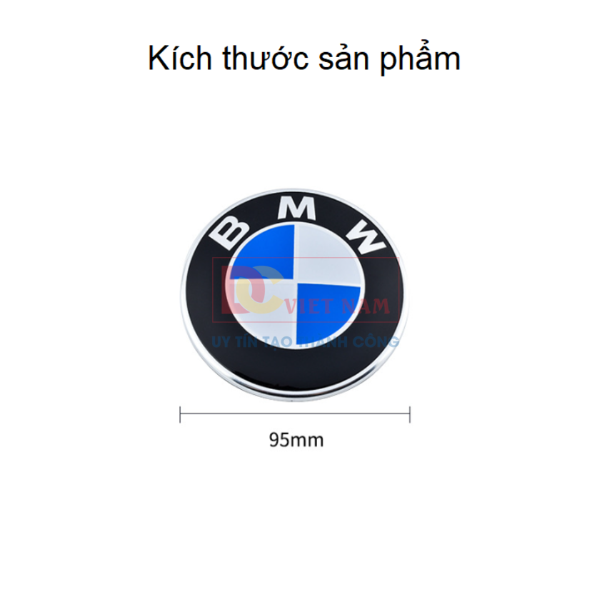 Logo biểu tượng gắn trước xe ô tô BMW Series 7 chân cài 3 chấu, đường kính 95mm GF15