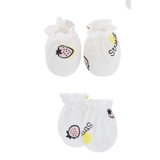 Combo 1 đôi bao tay 1 đôi bao chân cho bé sơ sinhh, Mẹ Bé Pinus, Bao tay chân siêu cute mềm mại cho bé