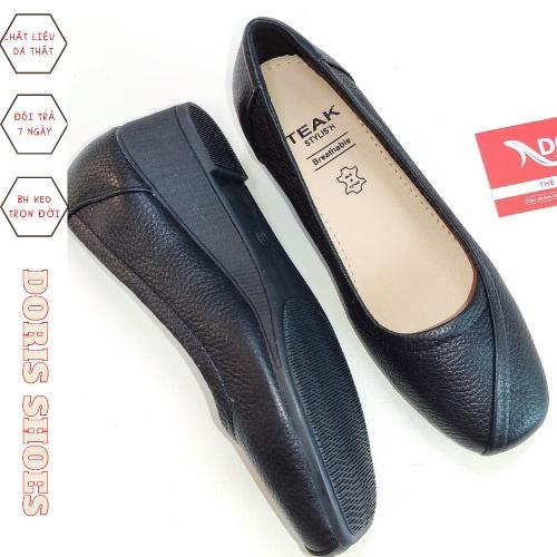 Giày Búp Bê Đế Xuồng da thật 3cm mũi vuông DR304