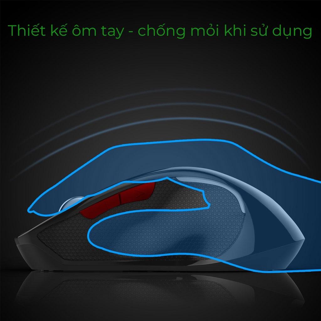 Chuột không dây HXSJ T21 USB 2.4G Văn phòng mouse 2400dpi Gaming, kết nối PC,laptop,tivi - hàng chính hãng