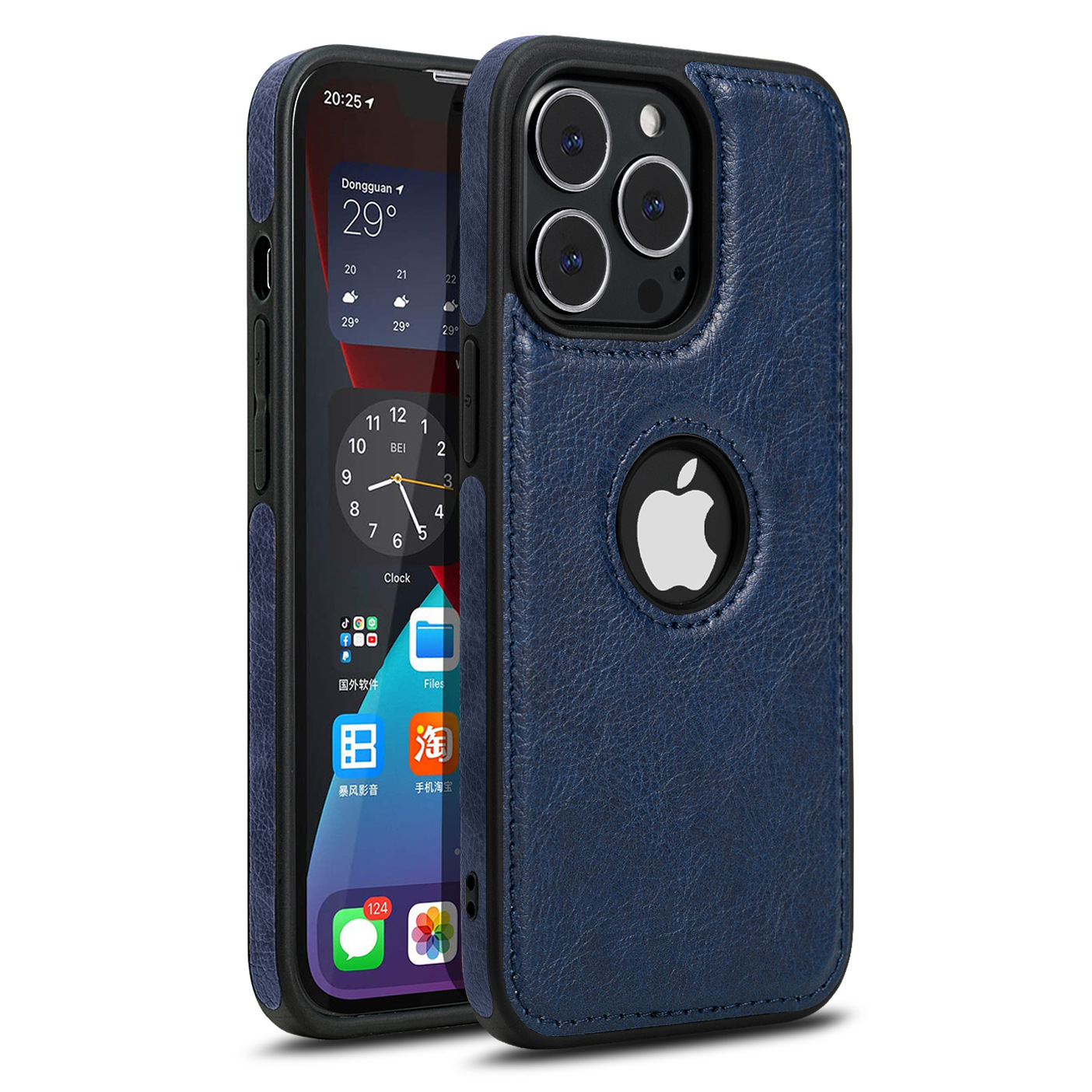 Ốp Lưng Da Cao Cấp Dành Cho Iphone 14 14 Plus 14 Pro 14 Pro Max - Hàng Chính Hãng - Xanh - 14 Pro Max