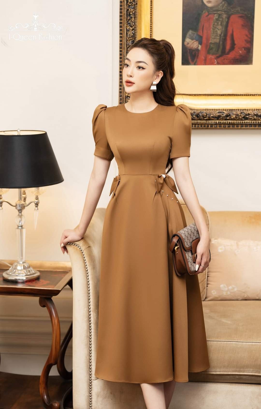 Đầm xòe thiết kế tiểu thư sang chảnh MS D029 - Ladyfasion