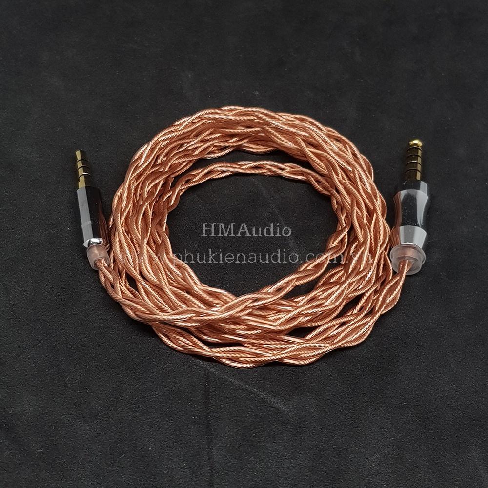 Dây tai nghe đồng OFC 1.2mm tết 4 - Connector for Headphone DT240 Pro