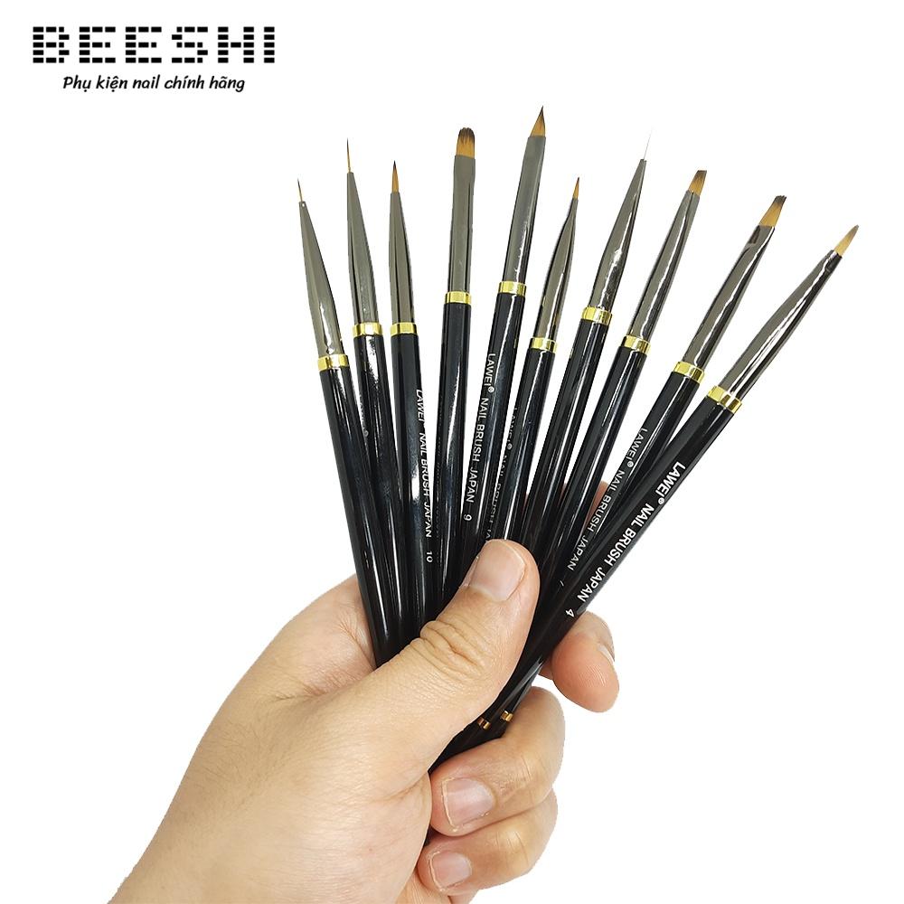 Set 10 cây cọ Lawei cao cấp beeshi shop nail