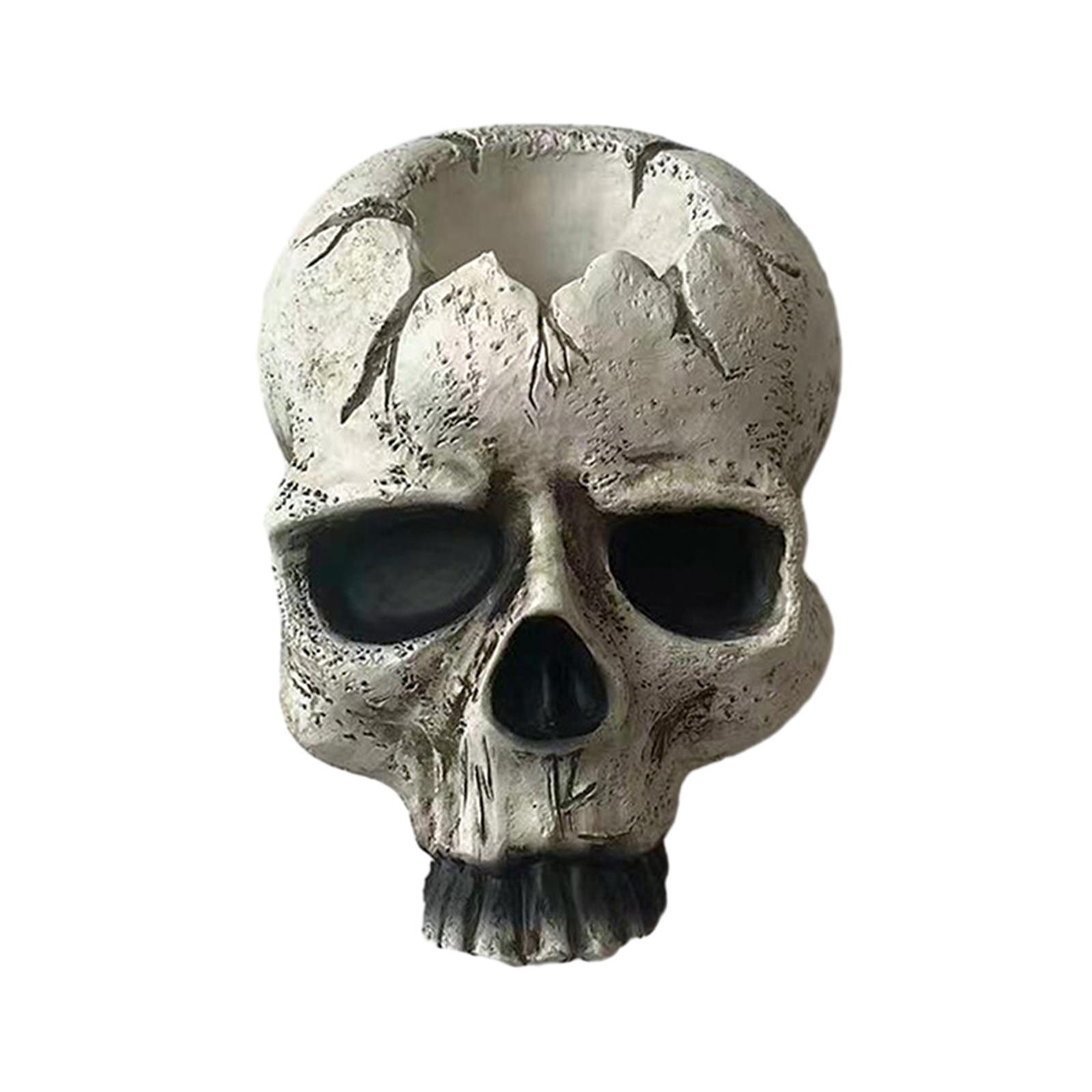 Halloween Skull Head Candle Holder Exquisite for Haunted House Holiday Party