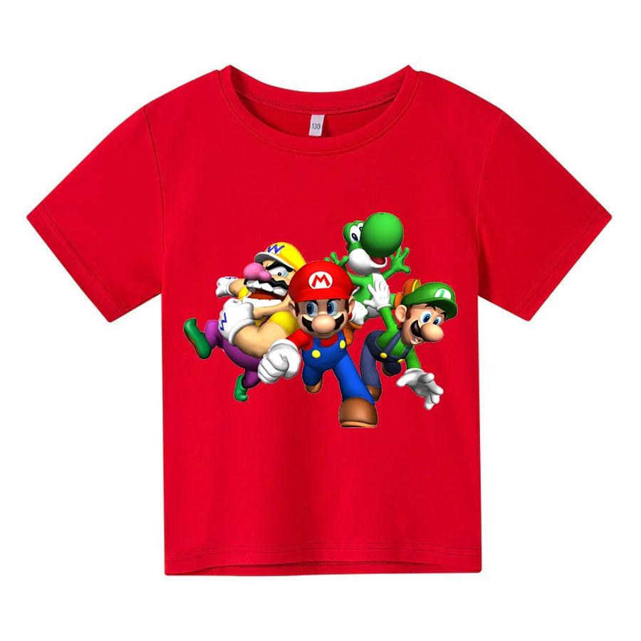 Áo thun trẻ em biệt đội mario Có size người lớn, King Cotton