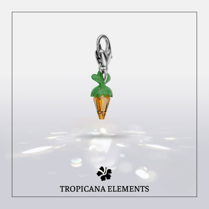 Vòng Tay Tropicana Phối Charm Swarovski Pha Lê Màu Xanh Lá Cà Rốt