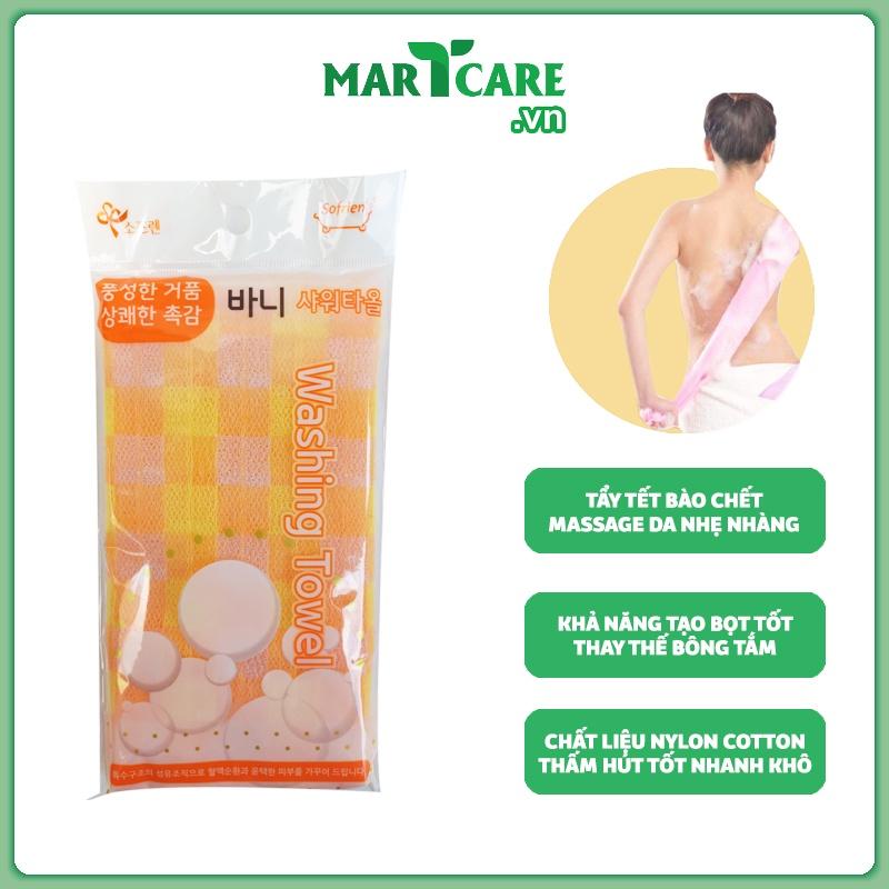 ️️ KHĂN TẮM MASSAGE HÀN QUỐC TẨY DA CHẾT TẠO BỌT LOẠI HOA DÀY