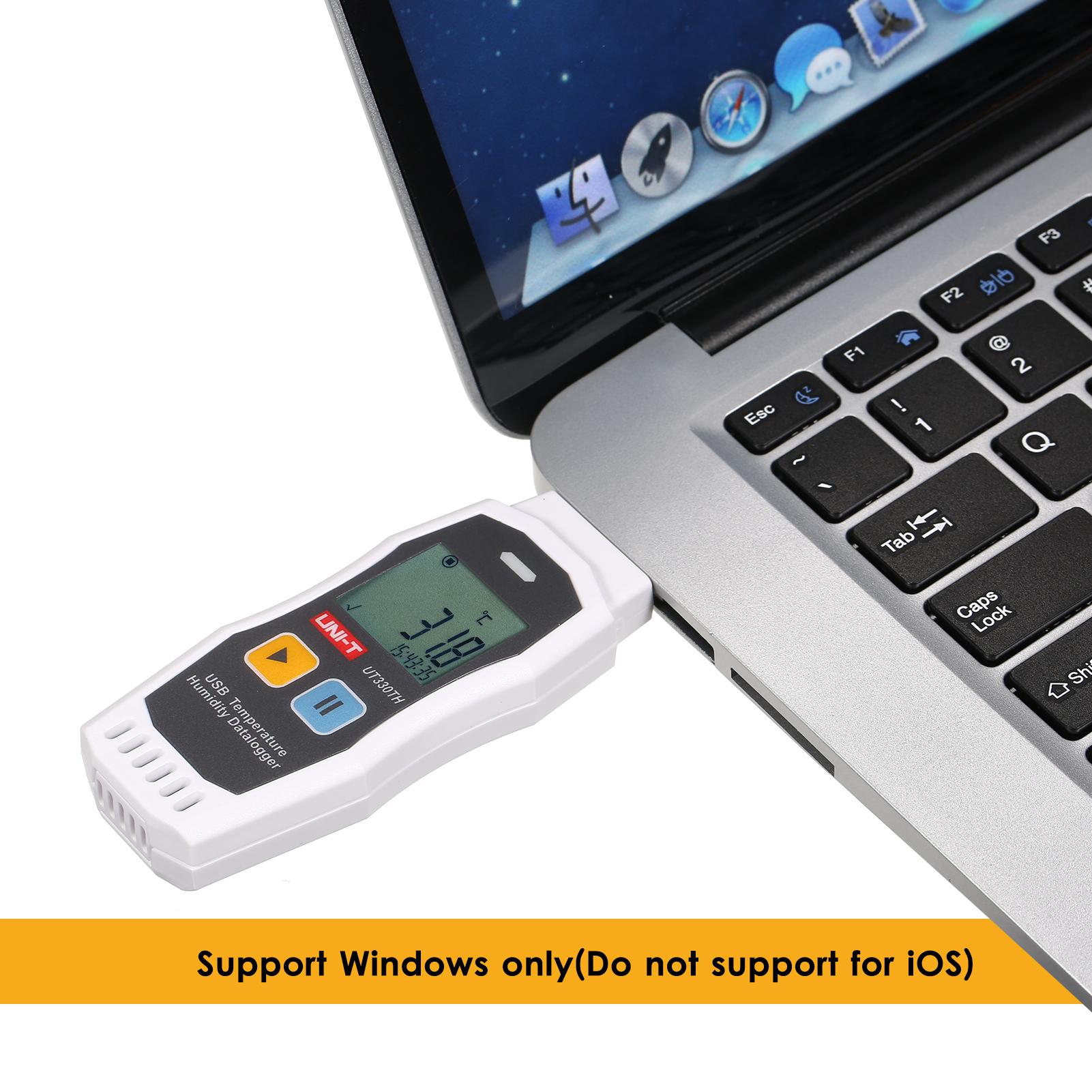 UNI-T Portable USB Data Logger for Temperature and Humidity, Reusable Temperature Data Recorder Humiture Recording Meter, with Built-in Software to Generate PDF and XLS Reports