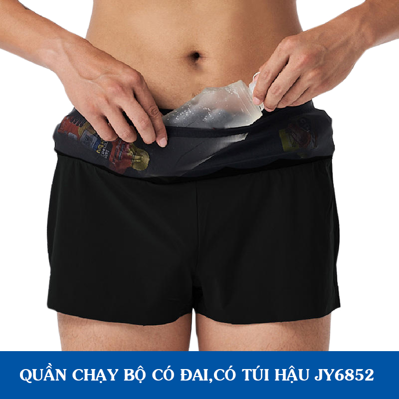 Quần Chạy Bộ Có Đai Quanh Bụng Đựng Bình Nước,gel,muối.Túi Hậu Có Khóa Kéo Đựng Điện Thoại