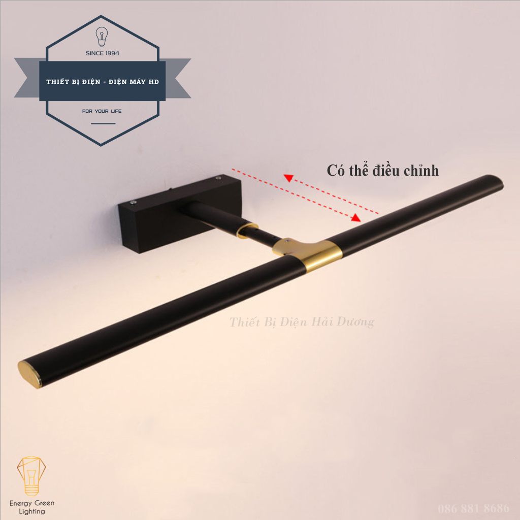 Đèn soi tranh - Đèn rọi gương Led Model 5058 60cm 12w 3 Chế Độ Ánh Sáng - Điều chỉnh được góc chiếu - Có Video