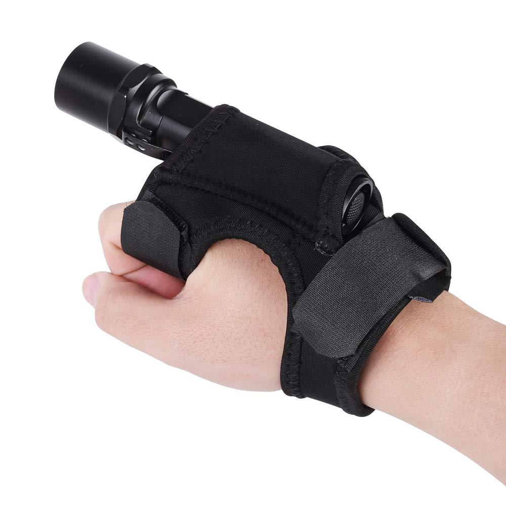 Nồi hơi l-lamp-cster, bao da đèn pin di động trên cổ tay, lặn, giữ đèn để câu cá, lặn, săn bắn, săn bắn
