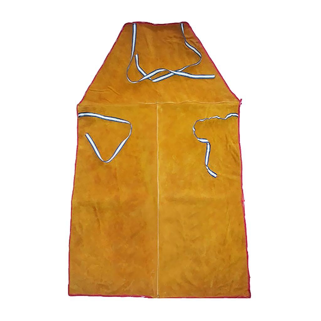 Welder Apron Welding Apparel Heat Insulation Flame Resistant with Sleeves